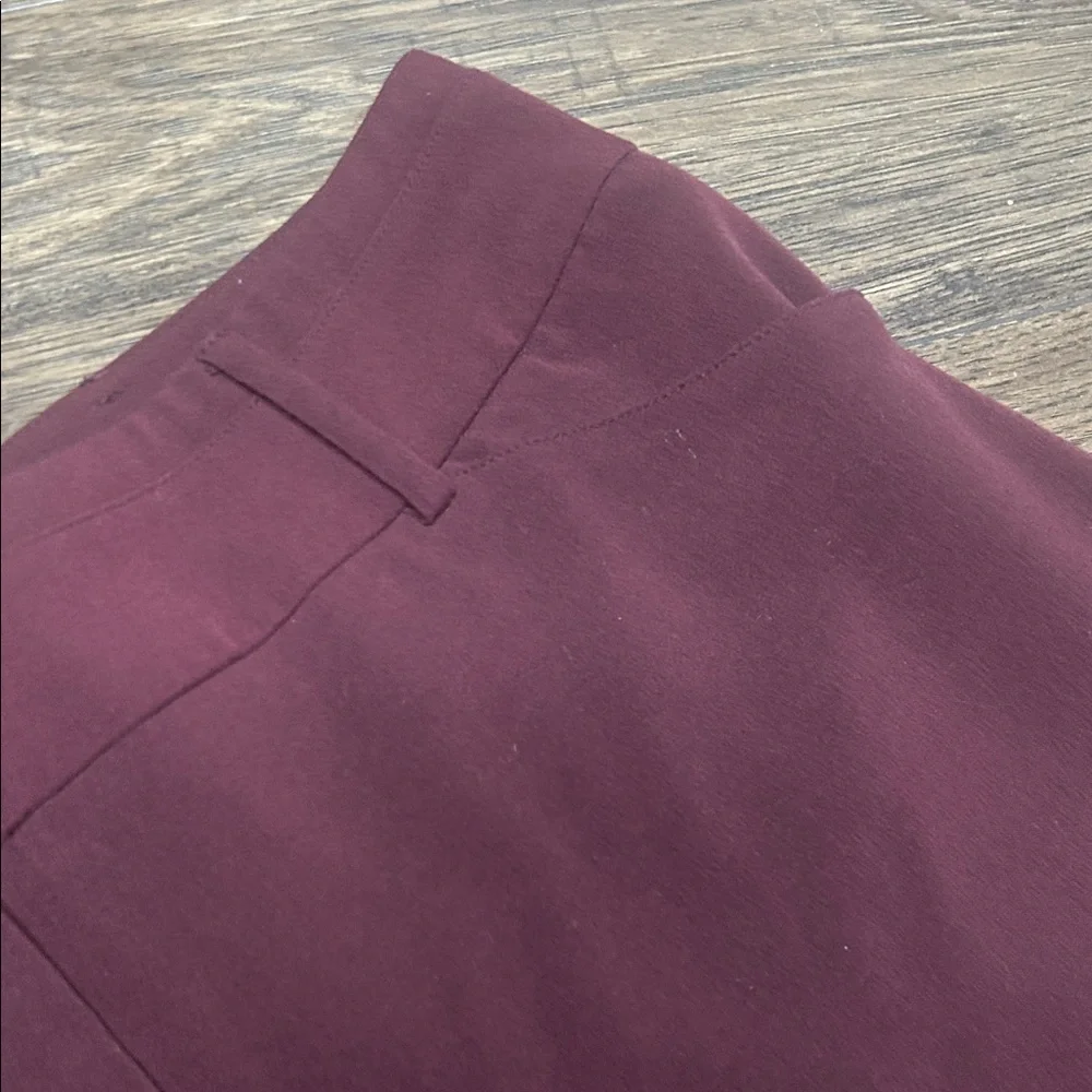 NY&Co 7th Avenue Dress Pants Women’s 14 Tall Burgundy- 36 in inseam - Picture 3 of 5